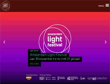 Tablet Screenshot of amsterdamlightfestival.com